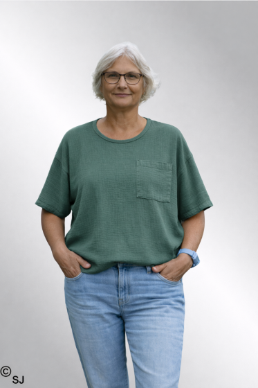 Khaki grøn bluse i Blekvalitet, 2503