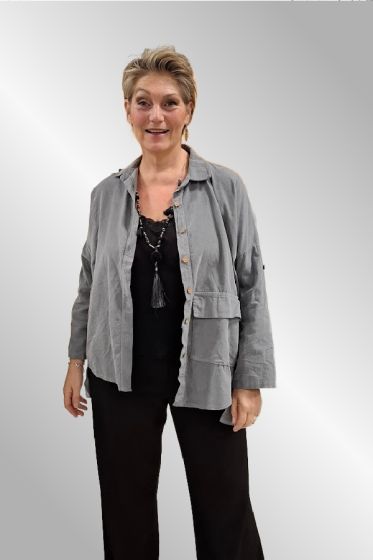 Grå fløjls skjorte, Japan 248056