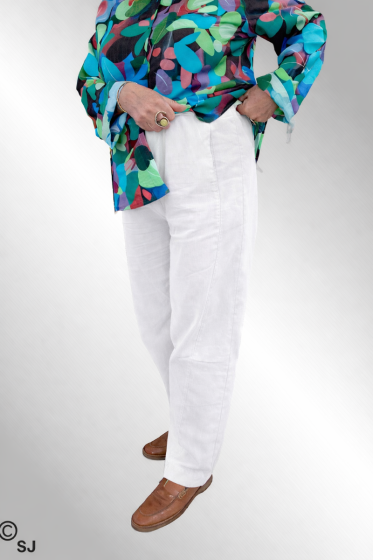 Hvid fløjlsbuks, 50005