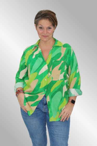 Viskose skjorte, Trissia, grøn