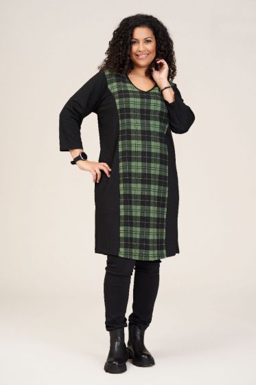 Grøn ternet kjole, Mariane S215812