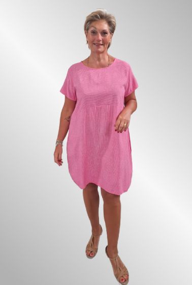 Pink viskose sommerkjole, Alma 0796