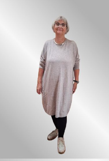 Rosa/beige strik kjole, FM102