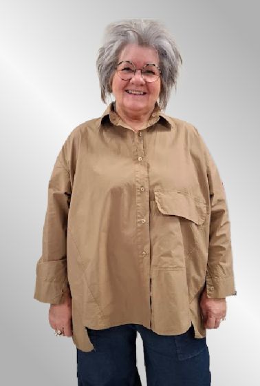 Camel bomuldsskjorte, 10356 Tokyo Cabana