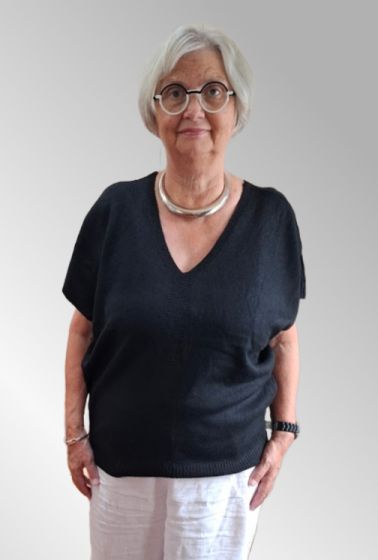 Sort meleret strikbluse, 151