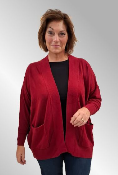 Bordeuax åben cardigan, 174