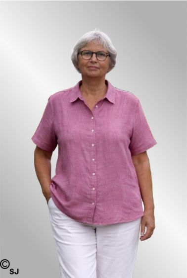 Blommefarvet hørskjorte, 20016-1