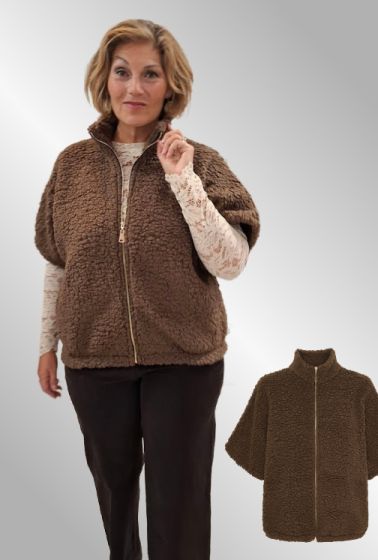 Brun vest/jakke, Marta 25701