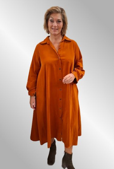 Rust fløjls skjorte/kjole, 2743V