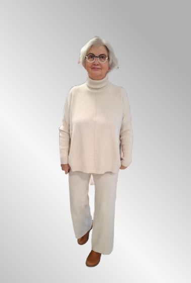 Råhvid strik sæt, 2 dele Q291/292