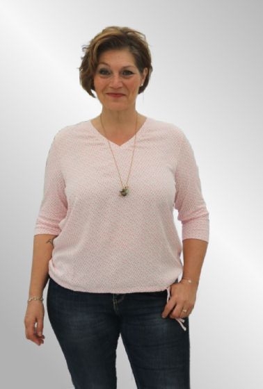 Bluse med lyserød print Street One 316275