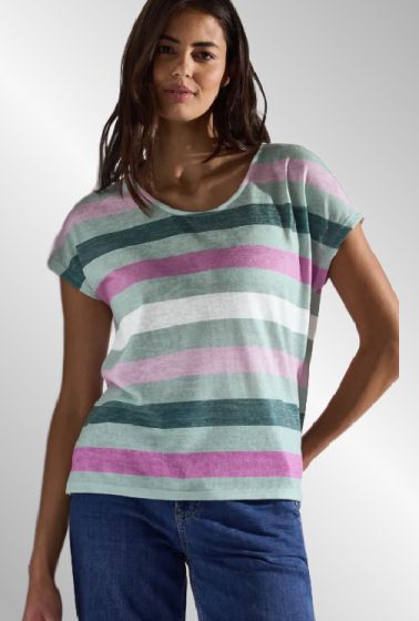 Stribet T-Shirt, Street one 322702