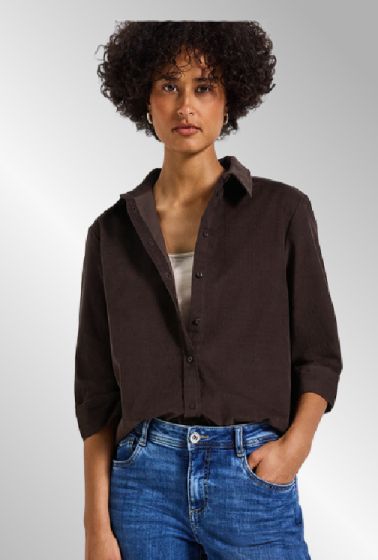 Brun fløjls skjorte, 345978