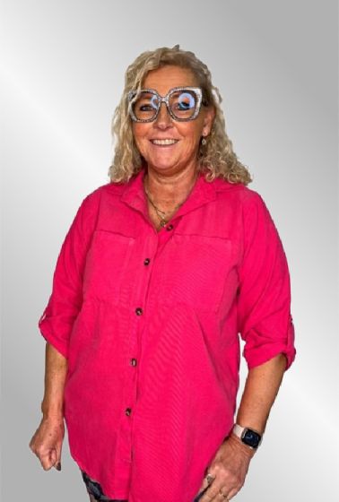 Pink fløjls skjorte, 37025-3