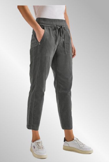 Grå fløjlsbuks, 7/8, comfi style 379187