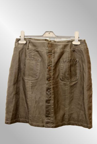 Thora nederdel, skindlook grå, 40262