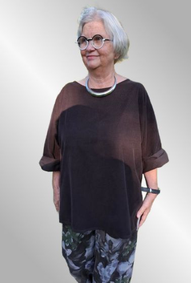 Brun fløjlsbluse 9F3616