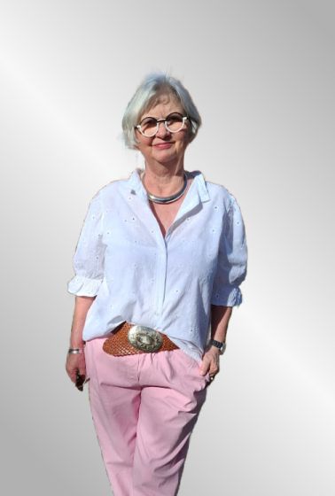 Hvid bomulds skjorte Broderi Anglaise 