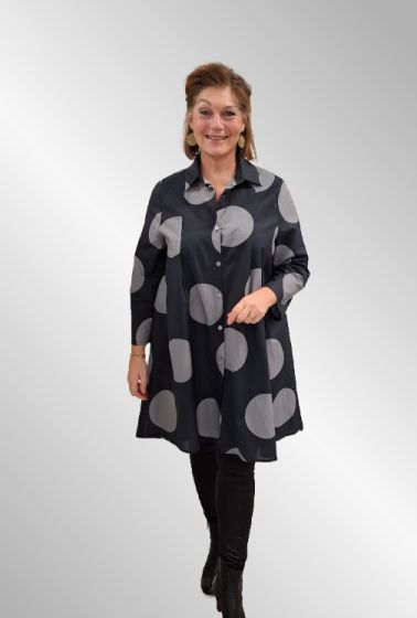 Sort skjorte/tunika i bomuld, 356-H9069