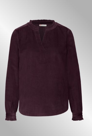 Bordeaux fløjlsbluse, Street One 346161
