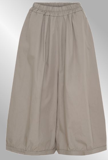 Sandfarvet fløjls buks med vidde / buksenederdel, 256243V