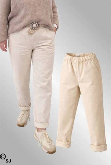 Hvide 7/8 fløjlsbukser, JK09971