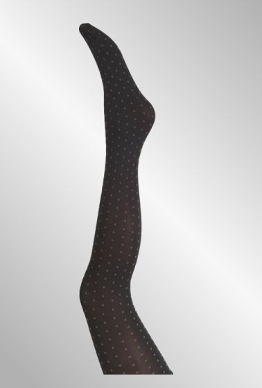 Alma Tights, Grå med rosa prik, Black Color