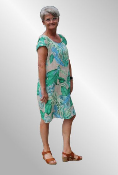 Natur hør kjole, Birgit 776