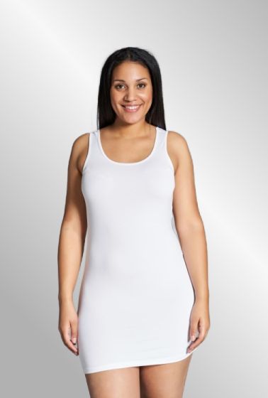 Hvid underkjole med bred strop, Sandgaard 112