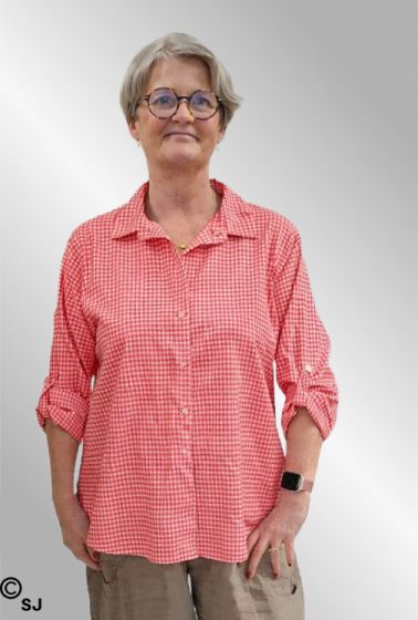 Koral ternet bomulds skjorte Cath. 880