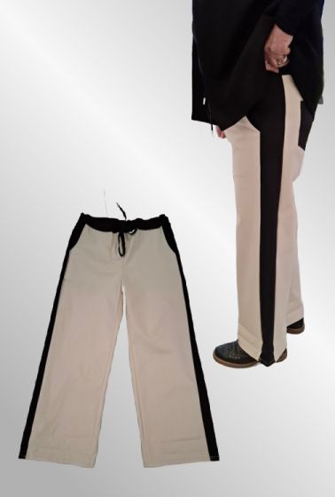 Beige/sort bukser, 32012