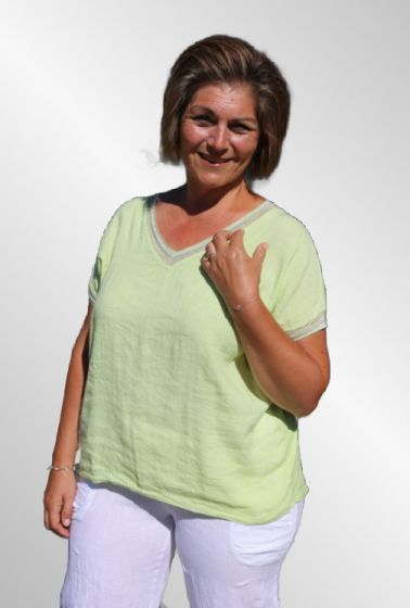 Lime grøn bluse, Lærke