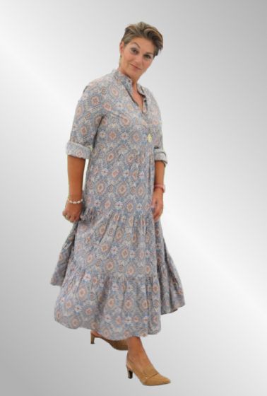 Lys blå print kjole, Liane dress