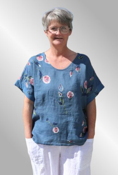 Line Rose, jeans blue