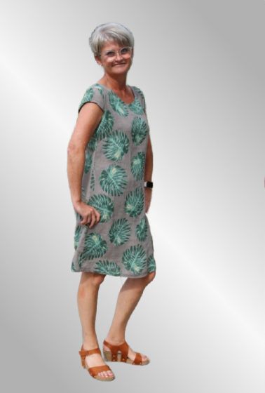 Natur hør kjole, Birgitte Filadendron