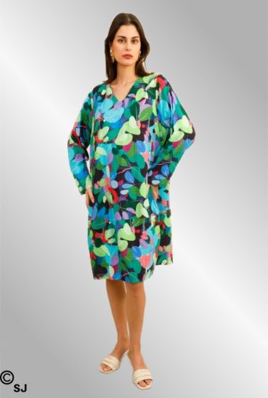 Multi color kjole, Bella Blue P162-R224