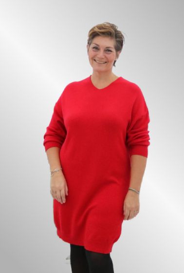 Rød strikkjole, Pinka 9578