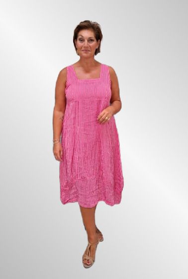 Pink hør spencer / solkjole, col 451