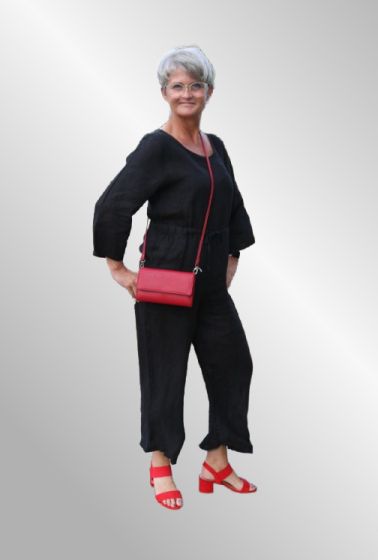 Buksedragt i sort hør, Jenna