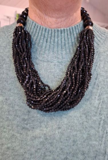 Kraftig sort kæde i blodstens look