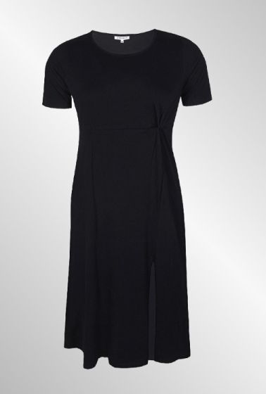 Sort lang kjole i øko bomuld Aili, 2104840