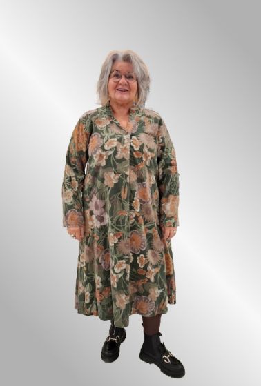 Grøn maxi fløjls kjole, Spri IT 0325