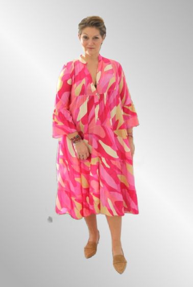 Pink print kjole, Trissia dress