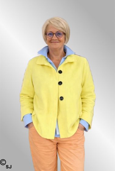 Gul strik cardigan / jakke ZS5359