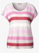 Rosa / råhvid stribet T-Shirt, Street one 322702