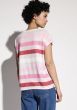 Rosa / råhvid stribet T-Shirt, Street one 322702