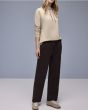 Beige silke look shirt, 324639