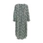 Grøn printet kjole, G251005