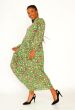 Grøn maxi kjole med print, Cath 46571