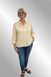 Lys gul skjorte med beige polka prikker, Amber, Amace
